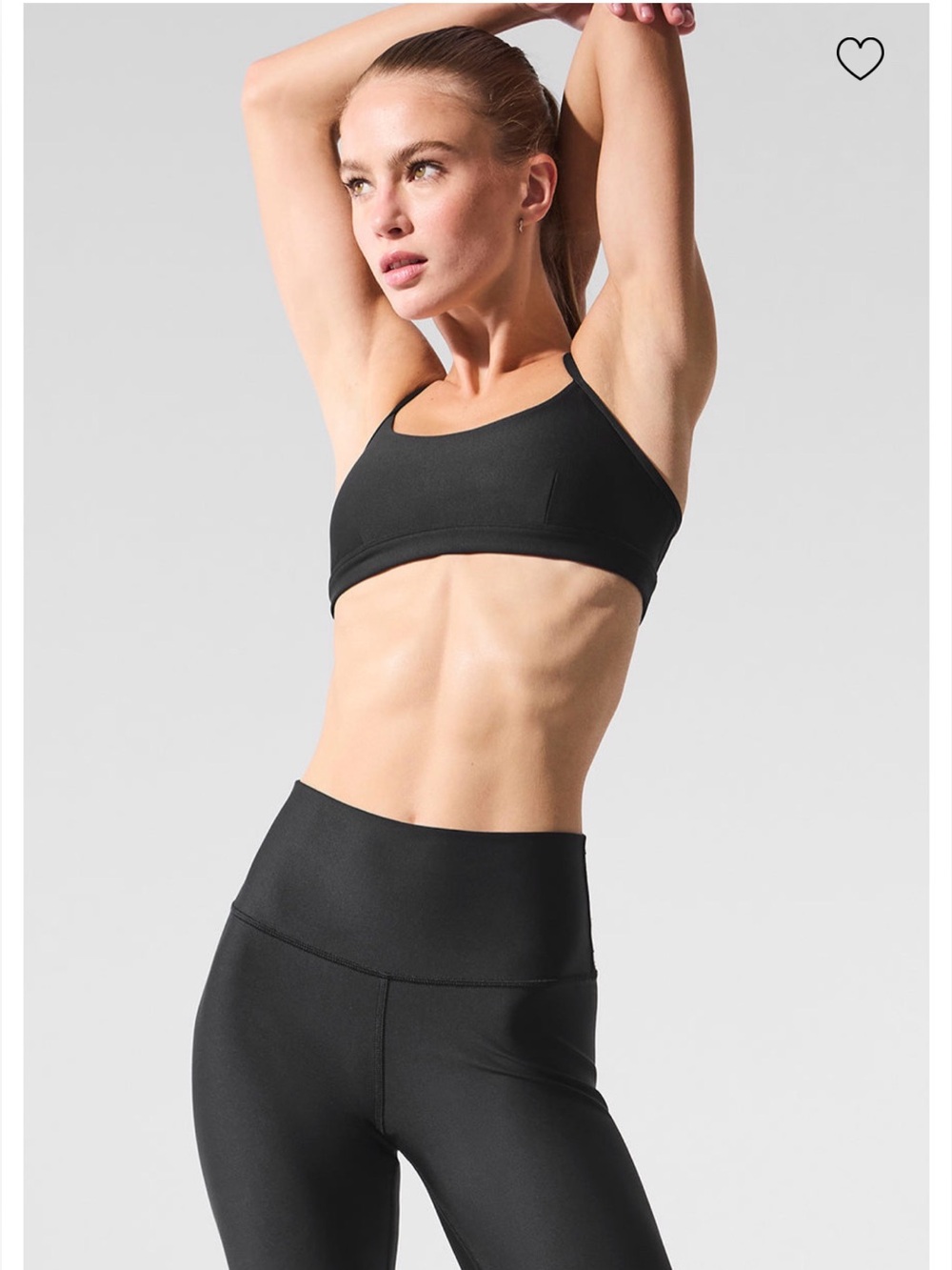 ALO Yoga Black Airlift SET F/L Leggings & Bra